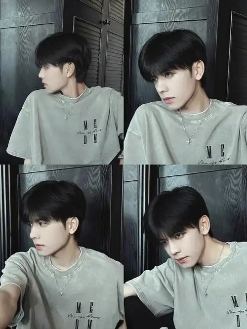 男生韩式微分发型变身小奶狗