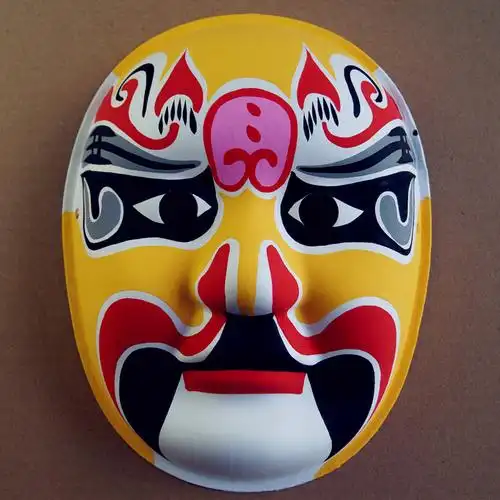 手工绘画京剧脸谱纸浆儿童成人面具说学逗唱学校幼儿园表演用具