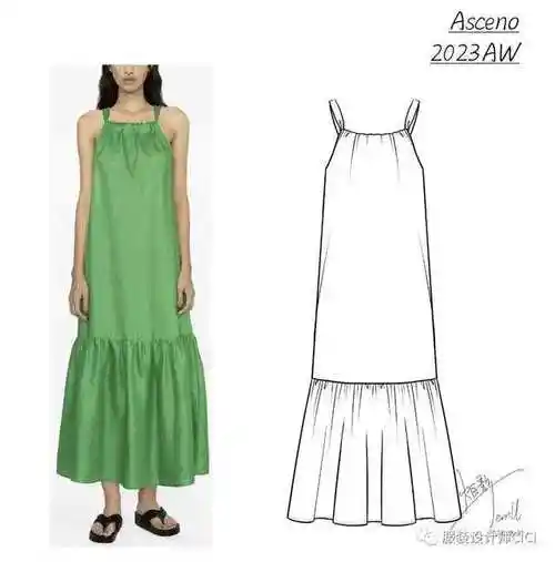 "时尚皇后"连衣裙-线稿款式图(合集)