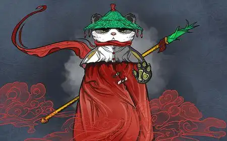 国潮风新派国潮熊猫拟人熊猫少侠原创插画素材国潮风国潮动物