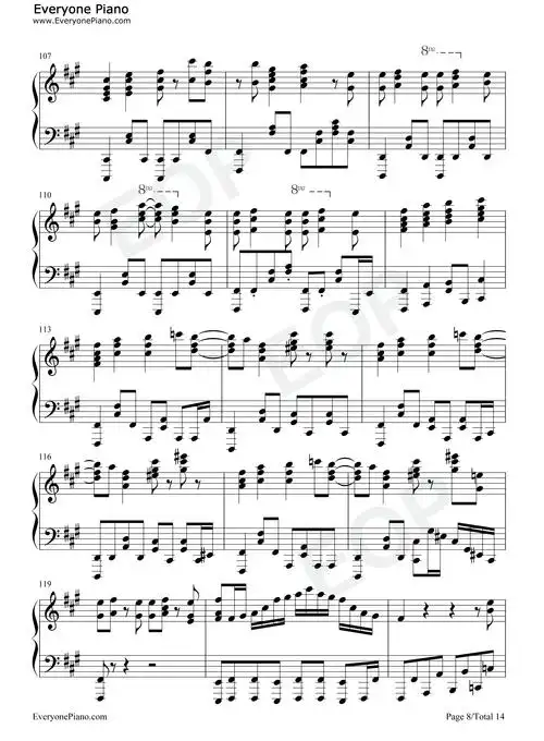 easy love-不要欺负我长瀞同学op五线谱预览8