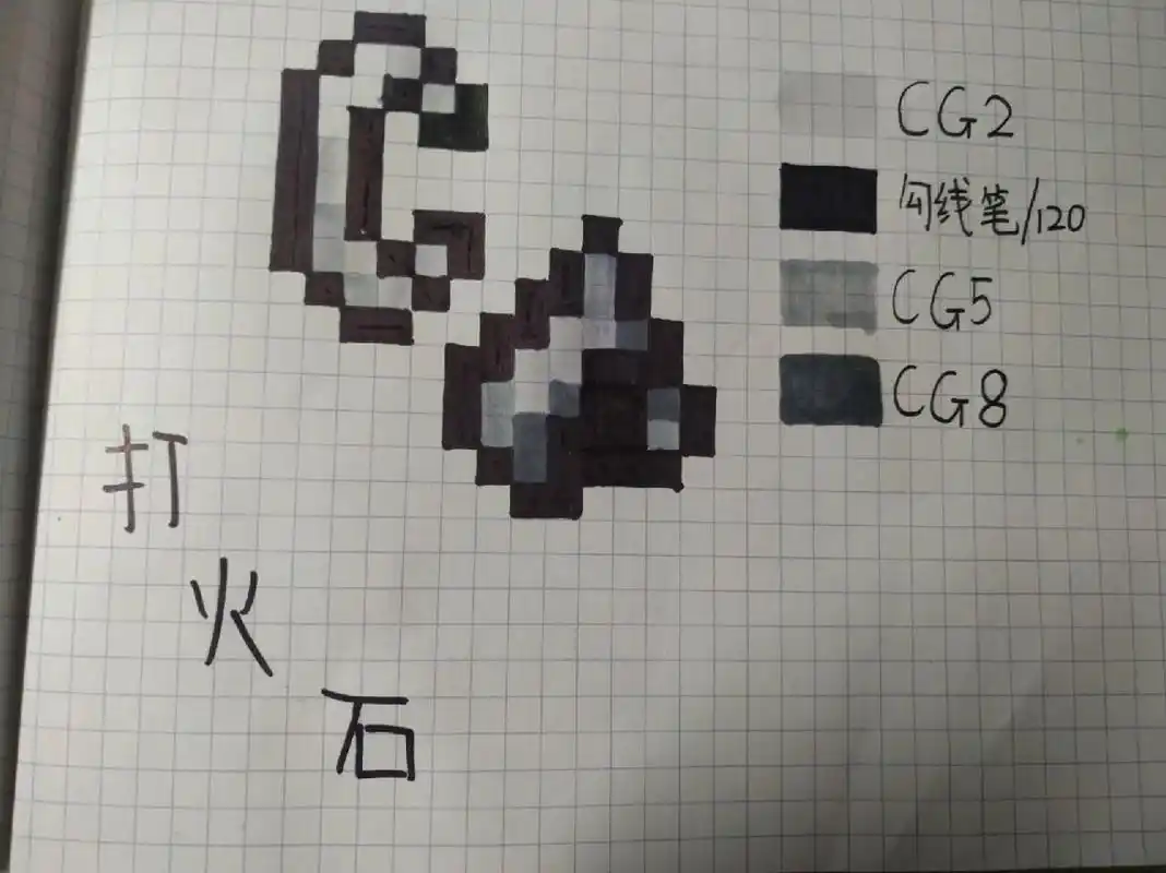 我的世界盒子画——打火石  原创:95qy