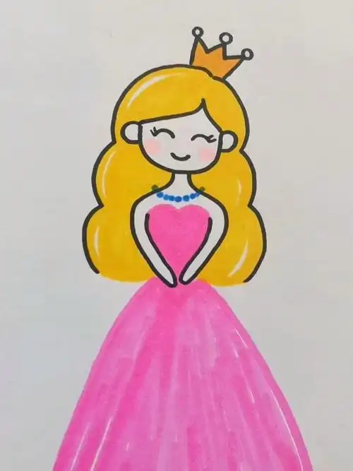 可爱小公主这样画,简单又好看