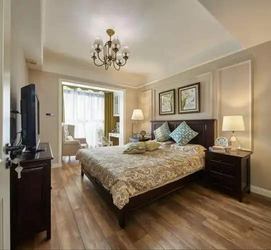 130美式四房装修效果图,127平美式四房效果装修案例效果图-齐家网