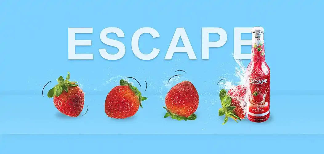 "escape"饮料banner设计