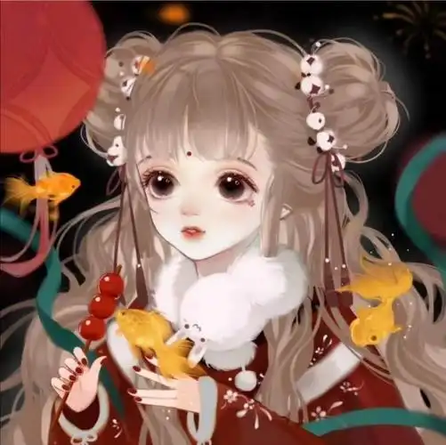 出单:拿糖葫芦动漫少女