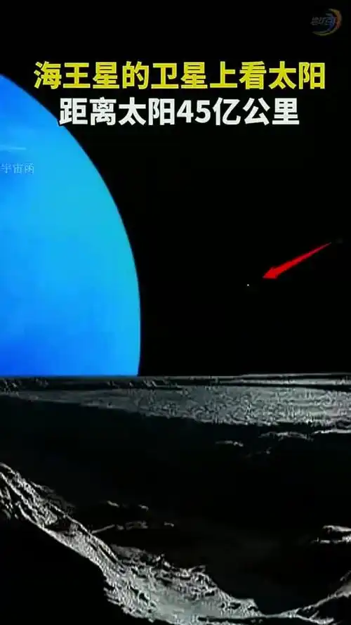 海王星的卫星上看太阳