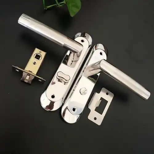 鸿威304不锈钢卫生间锁批发 卫浴厕所门锁配35锁体加强加厚不生锈