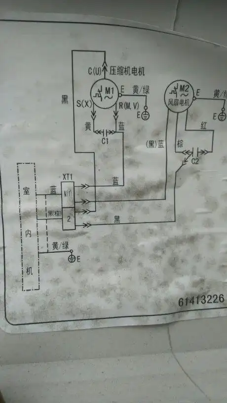 5p的格力空调外机线怎么接.3条线的 ,上次拆了忘记怎么接了 .