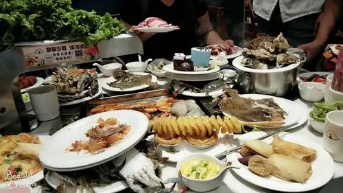 鲅鱼圈万达广场海鲜自助品种丰富,真的很好!喜欢!