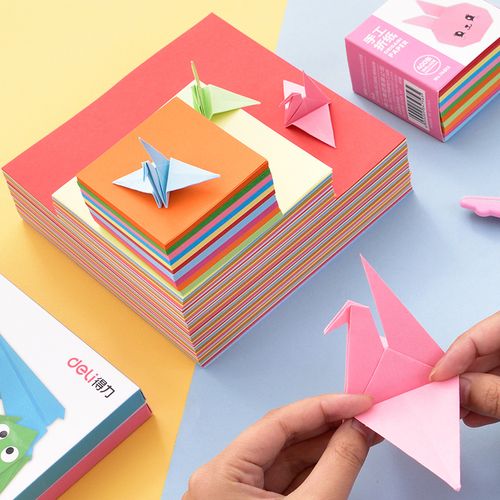 儿童幼儿园剪纸彩色纸折纸千纸鹤折纸手工纸正方形印花加厚手工折物纸