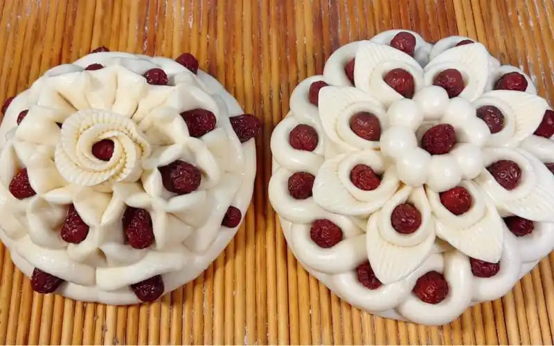 过年农村人这样蒸枣花糕,满满的红枣,好看喜庆,步骤详细易上手