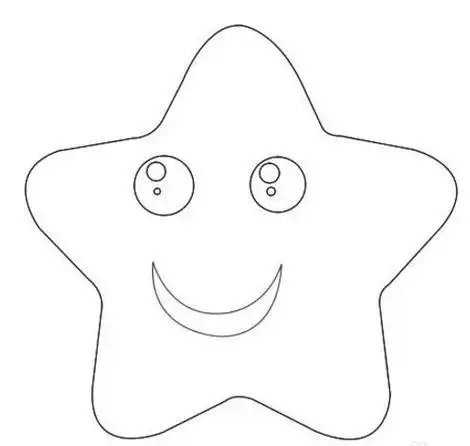多表情卡通星星简笔画