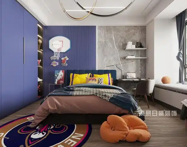 滨湖金茂悦现代轻奢风格儿童房装修效果图效果图