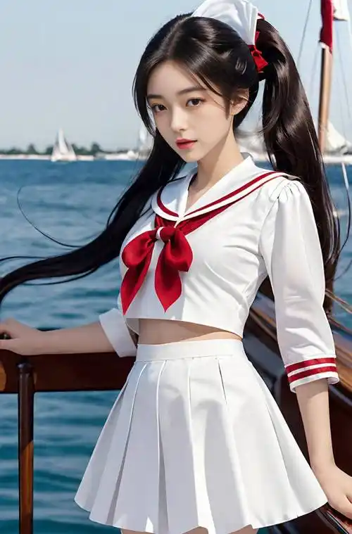 身穿白色jk水手服,美女小姐姐完美的身材和外貌让人心动不已_外表