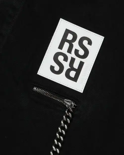raf simons logo 缝饰标语印花衬衫