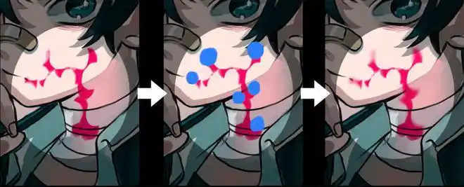 脸上的血迹怎么画教你血液血浆的画法教程