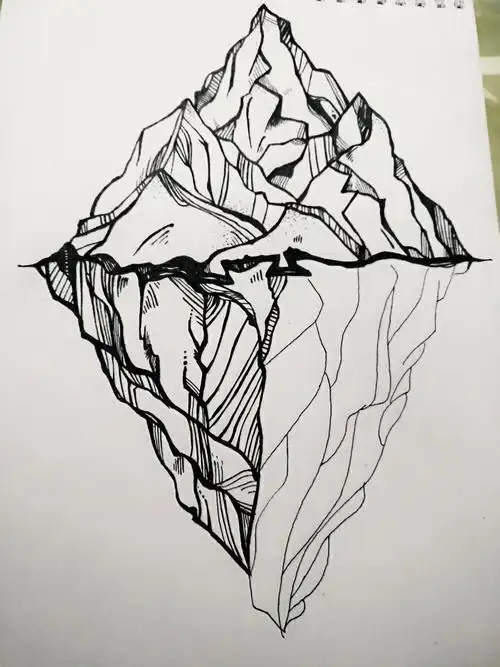 画冰山高清装饰元素png素材-90设计冰山怎么画简笔画卡通背景卡通冰山