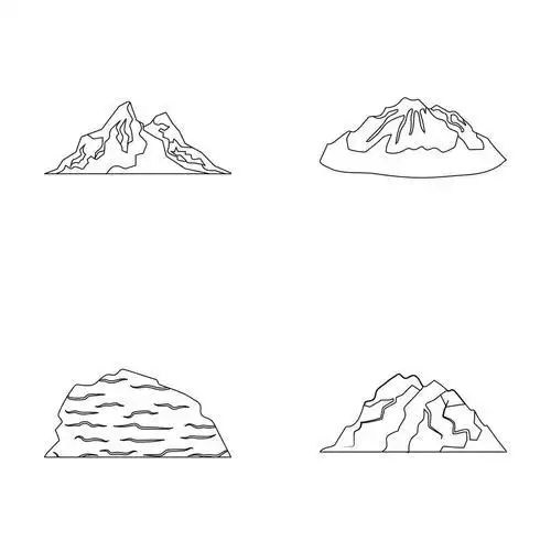 海上冰川简笔画