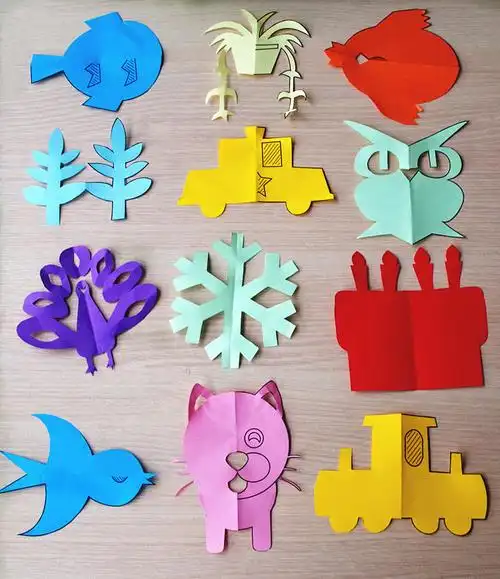 幼儿园美工区儿童剪纸 手工剪纸图片大全简单-蒲城教育文学网