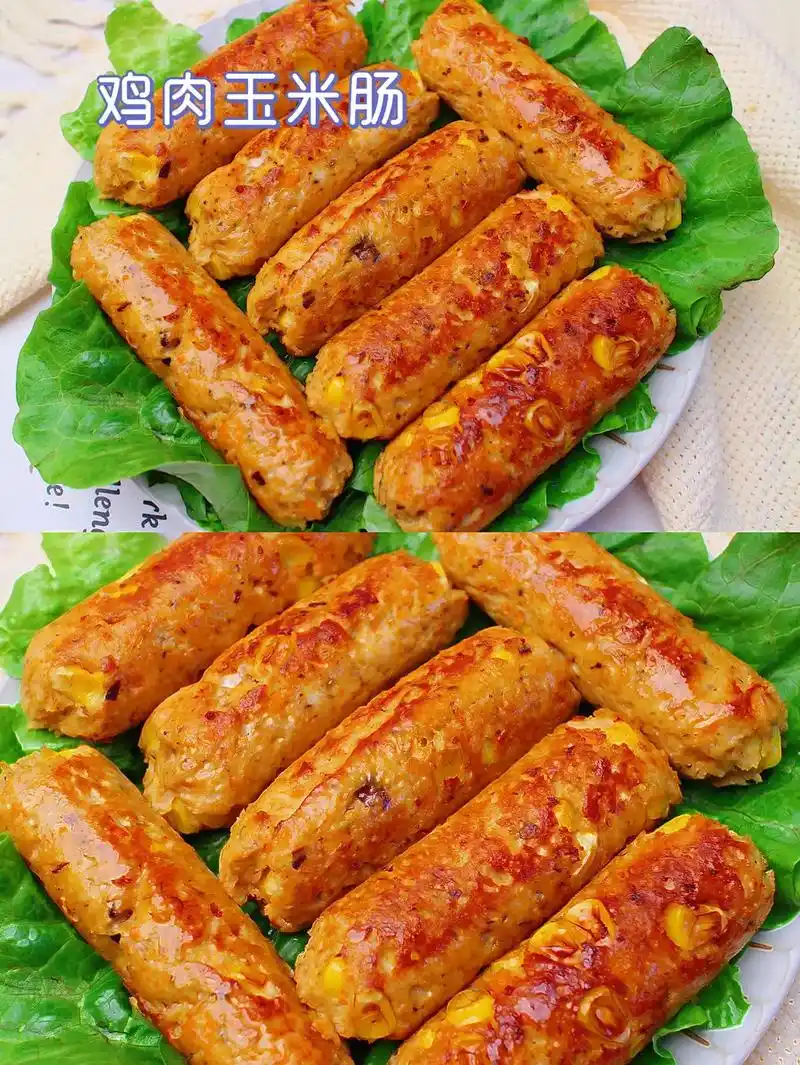 自制鸡胸肉玉米肠7515超低脂7515好吃又不胖 小仙女们,今天做
