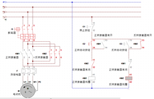 一分钟学会电机正反转电路图