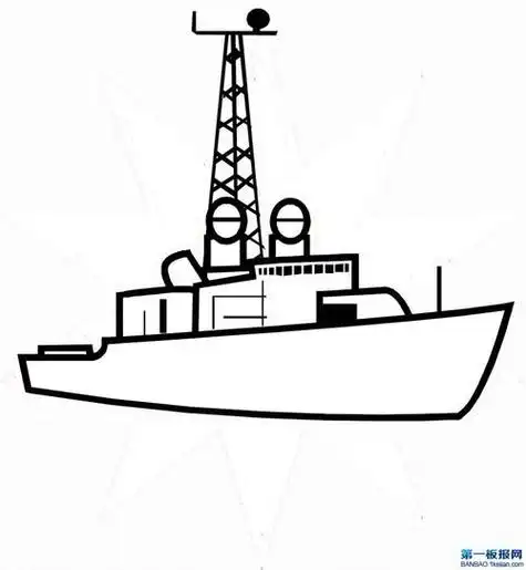 红海行动军舰简笔画