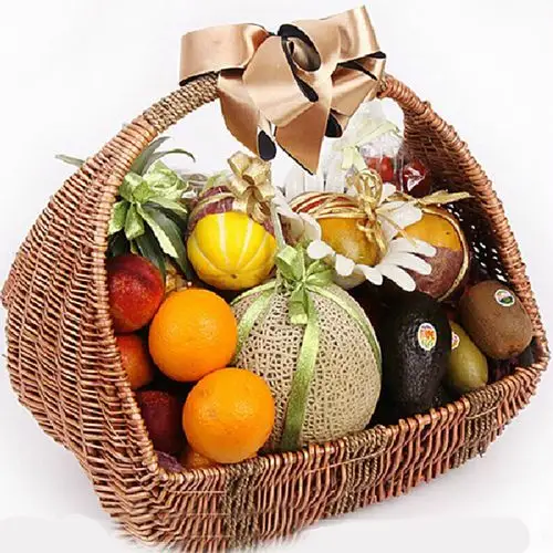 新鲜水果篮速递中秋礼品送礼物客户探望送礼同城生日鲜花配送北京