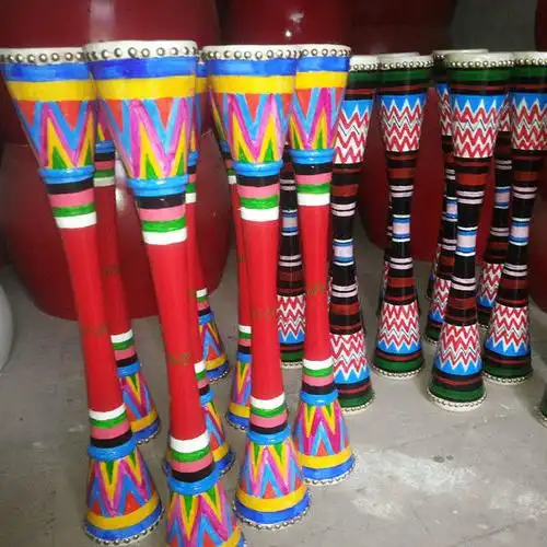 瑶族长鼓湖南广西舞蹈鼓道具鼓苗族鼓学生演出鼓支持定制 图案四 70cm