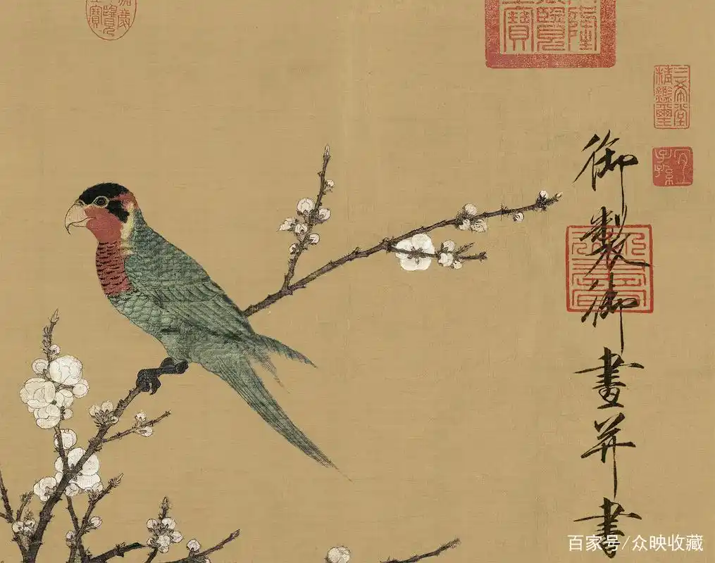 宋徽宗赵佶的传统画的幽蓝