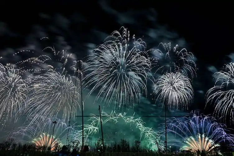 2021新年烟花秀 璀璨绽放滴水湖