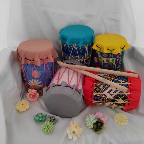 旭杉斯三月三民族手工作品自制鼓乐器材料包成品儿童手工diy鼓简易