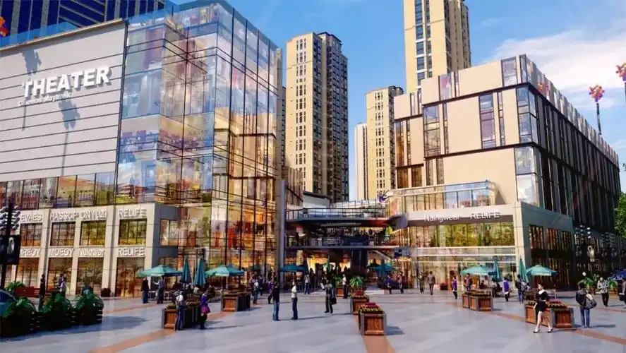 (新界商业步行街效果图)04低密阔境  尊崇生活4号地天玺组团园林为新