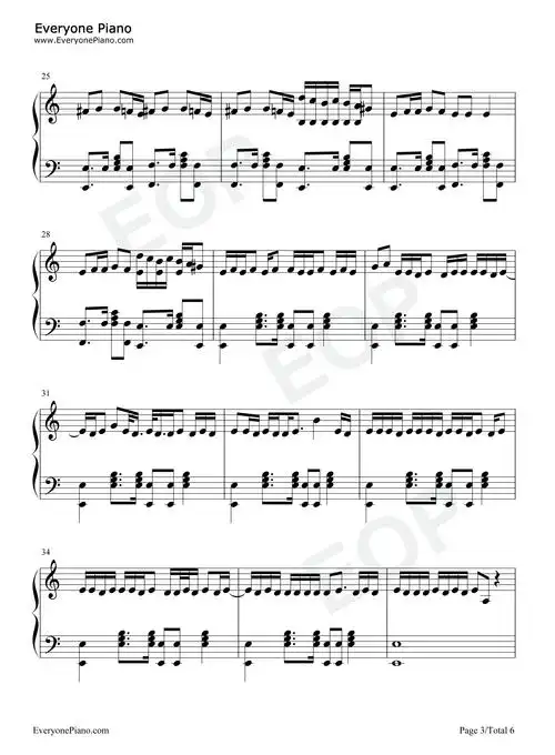 pink venom-blackpink五线谱预览3-钢琴谱文件(五线谱,双手简谱,数字