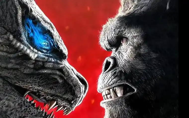 哥斯拉大战金刚 #高清壁纸 #图片来自网络 #帅就完事了  - 抖音