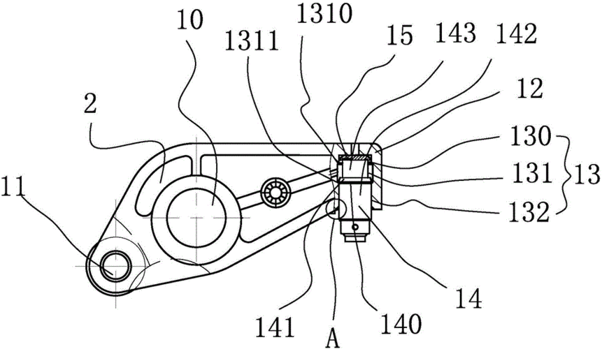 传动效果好,结构强度高以及散热效果好的新型摇臂
