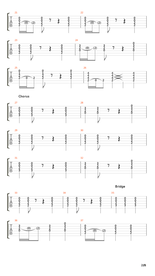 盛夏光年(2013版)吉他谱