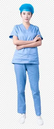 手术女医生形象动作展示棚拍