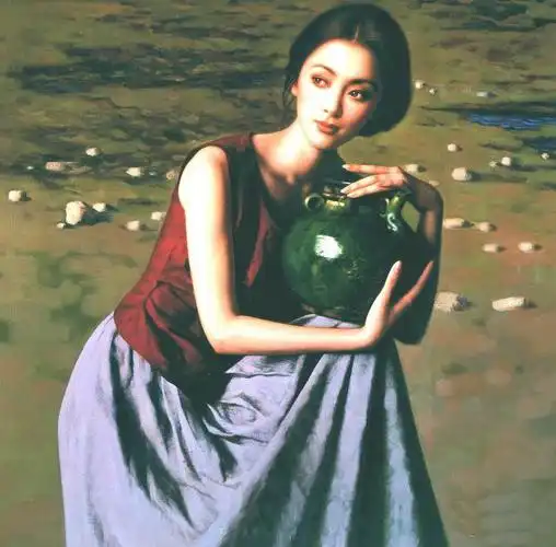 赏析:谢楚余油画笔下惊艳《美女图》[上]