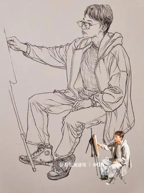 速写线描步奏no121