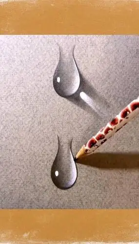 逼真写实的水滴素描作品你学废了吗?
