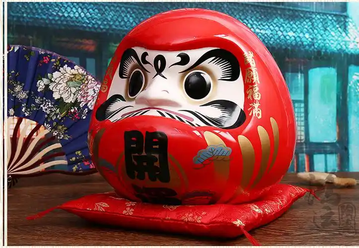 开运达摩摆件陶瓷储蓄罐日本料理装饰品日式店铺招财猫创意存钱罐