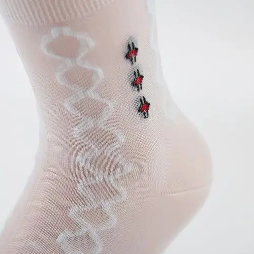 10双装女士锦纶丝袜短袜超薄透气袜子老式中老年人松口尼龙袜雕花