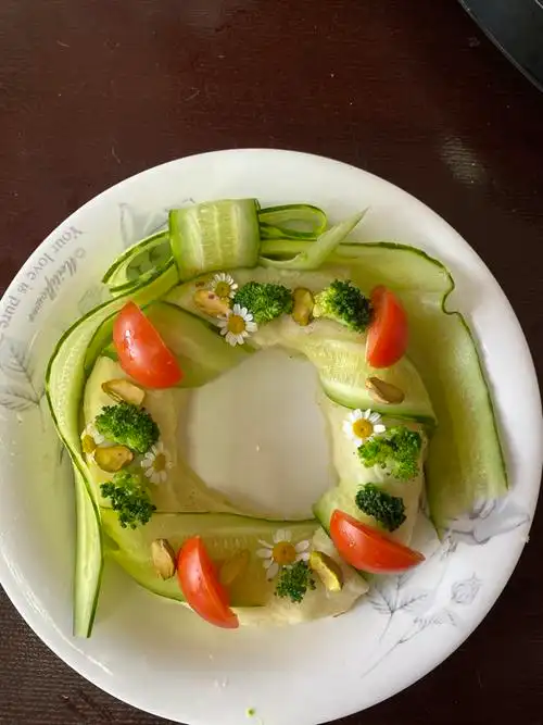 urichica做的创意料理圣诞花环土豆泥79有kfc的味道