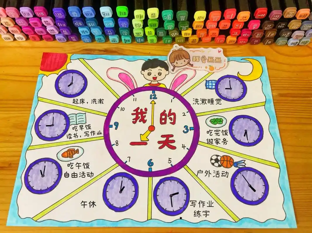 我的一天时间手抄报.暑假必备时间表手抄报来啦,暑假计划表.我 - 抖音