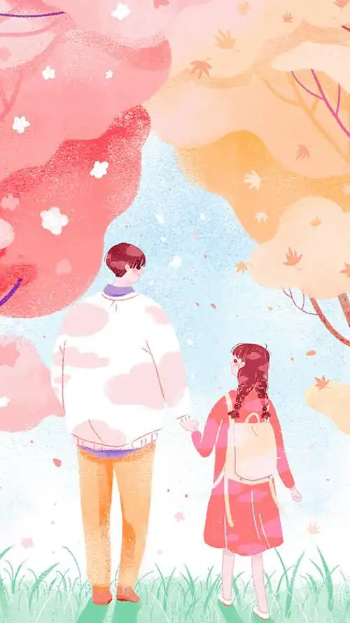 首页 手机壁纸 卡通 唯美浪漫手绘插画图片手机壁纸1080_1920竖版 竖