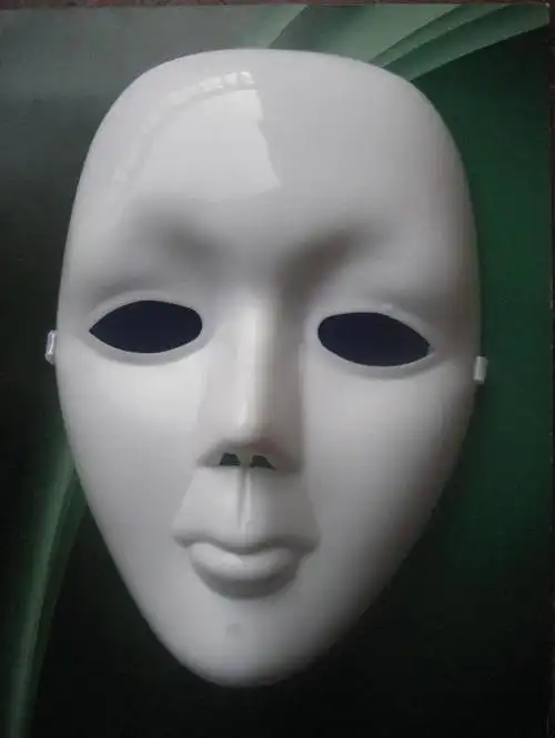 化妆舞会面具街舞面具 白色手绘面具diy面具 鬼舞步鬼步舞面具万圣节