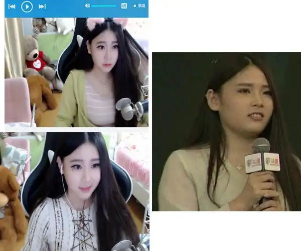 把图放一起对比一下吧:    这是直播上的酥酥和斗鱼嘉年华的酥酥