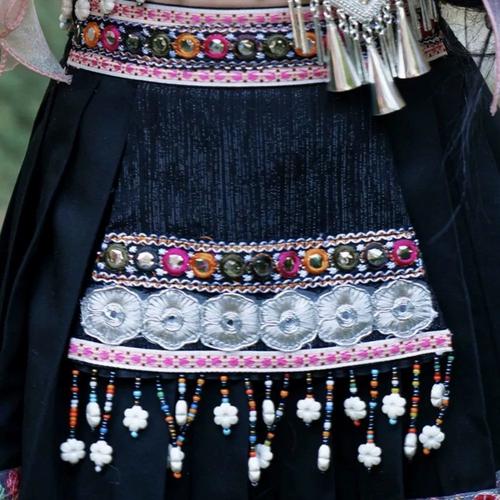 哈尼公主女童新款民族套装儿童宝宝哈尼族写真度假演出服表演服装