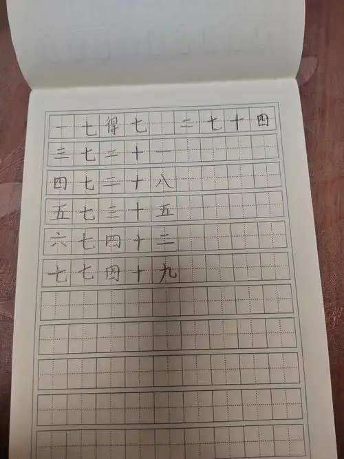 默写七的乘法口诀